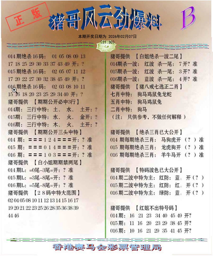 016期猪哥风云劲爆料B[图]